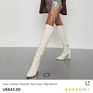 Knee High Faux Leather Boots